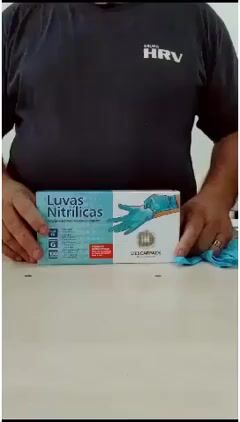 Vídeo de Luva Nitrílica Sem Pó Azul Tamanho G Descarpack C/ 1000 ( 10 Caixas )