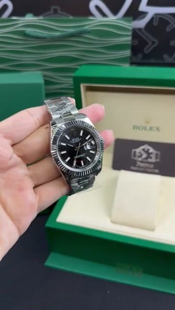 Video de Rolex Datejust - 40mm - Mostrador Cinza