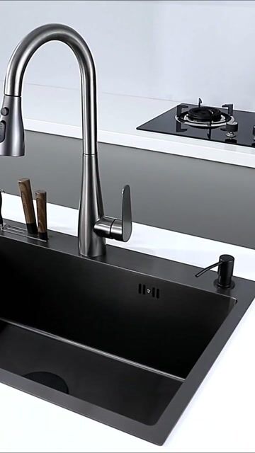 Video de PureSink 70x45x22cm Bacha De Cocina Acero Inox Con Griferia. Modelo Negro Yuka