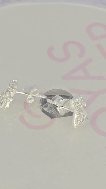 Video de Aros Plata 925 Gato/a Mascotas Piedras C2059