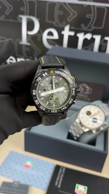 Video de TAG Heuer Senna 43mm - AÇO/MOSTRADOR PRETO - COURO