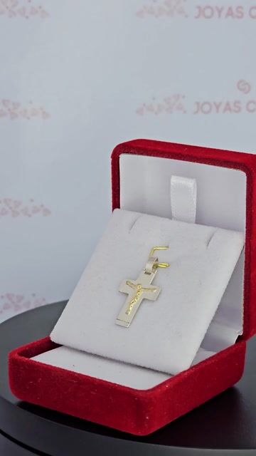 Video de Dije Cruz Plata Oro Con Cristo Relieve 15x20 Mm Mrt - C2407