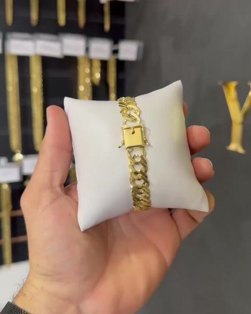 Vídeo de PULSEIRA GRUMET LAMINADA 12MM - 21CM (MOEDA ANTIGA)