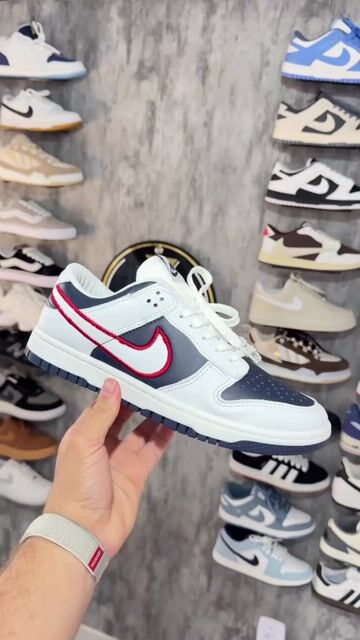 Vídeo de Dunk Low - Marinho/Vermelho