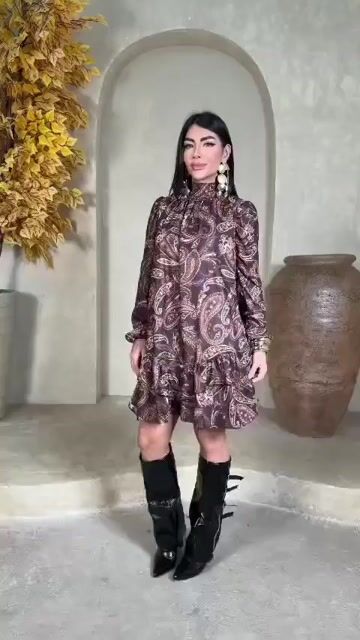 Video de Vestido Debora curto babado ML