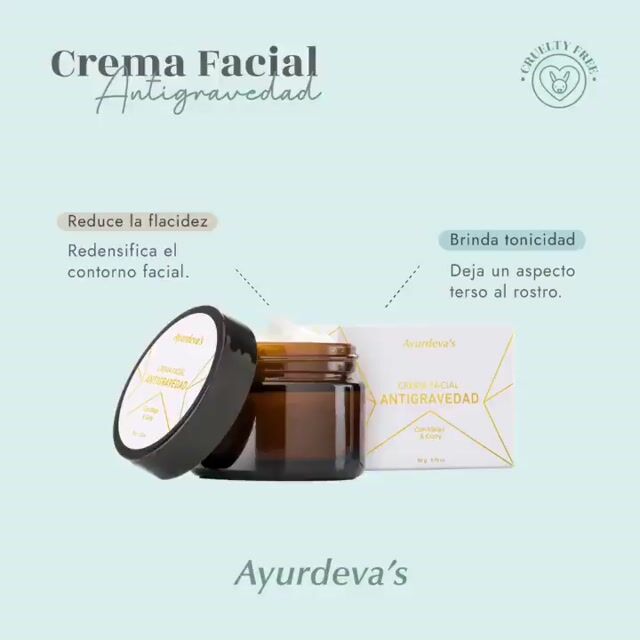 Video de Crema Facial Antigravedad Vegana Ayurdeva's Maqui & Curry Todo Tipo De Piel