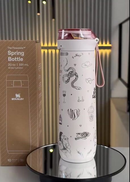 Video of BOTELLA TÉRMICA STANLEY SPRING 591 ml - FULL GRABADO