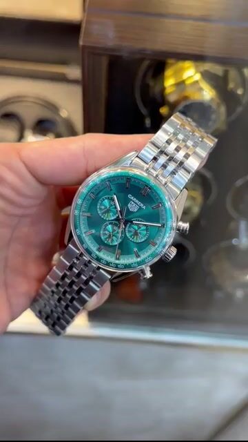 Video de TAG Heuer Carrera Chronograph 41mm- AÇO/MOSTRADOR VERDE
