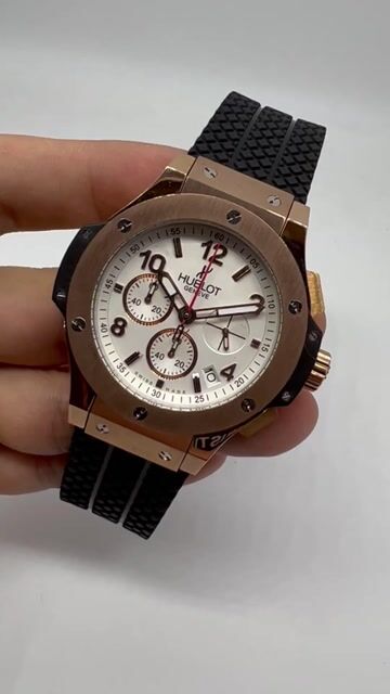 Video de Hublot Steel 44mm - AÇO ROSE/MOSTRADOR BRANCO - SILICONE