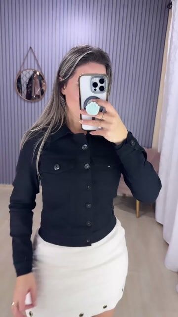 Video de Jaqueta jeans preta