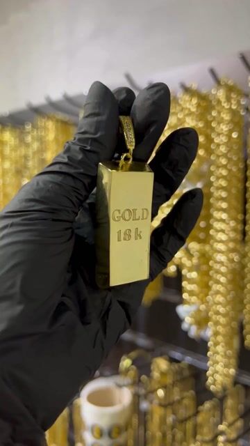 Vídeo de Pingente Barra De Ouro 18K G Banhado A Ouro 18K