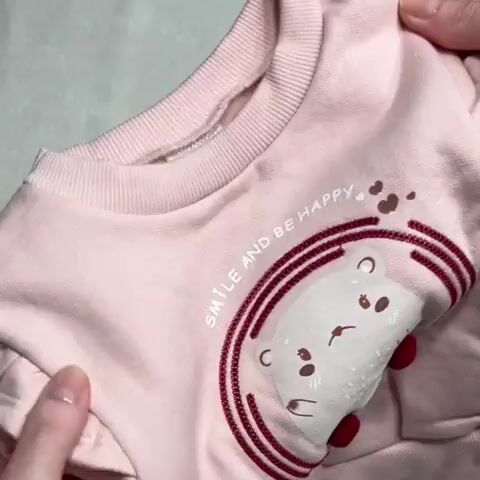 Video de Conjunto Moletom Peluciado Bebê Menina Rosa