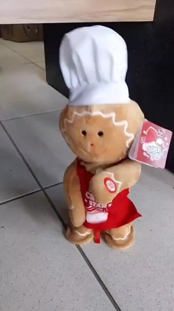 Vídeo de BISCOITO DE GENGIBRE PELUCIADO NATAL 19 CM X 9 CM X 35 CM