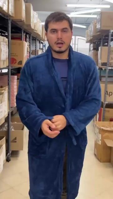 Video de Bata Icarus Manga Larga Micro Polar Peluche Suave Lisa Hombre Art.101