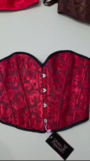 Video de Corset Cropped Bustier Top Espartilho Curto Corpete Floral