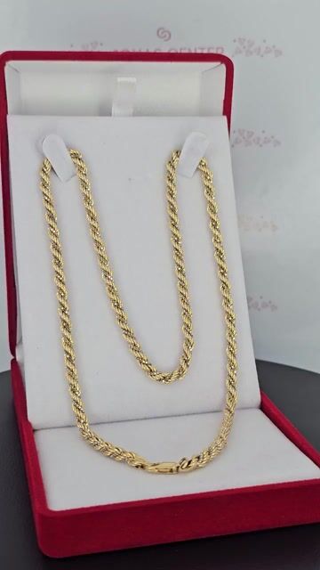 Video de Cadena Collar Oro 18k Tourbillon Bicolor 50 Cm 19 Gr