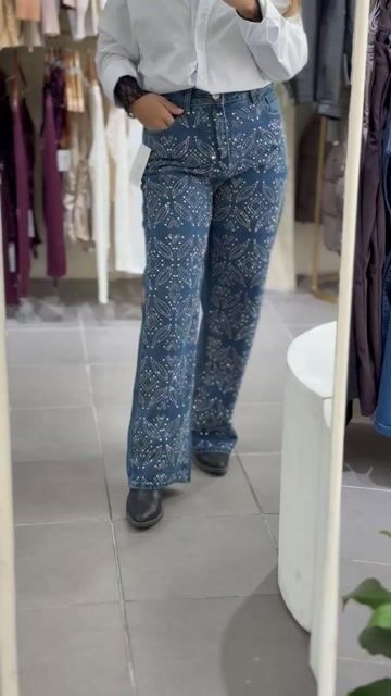 Video de JEANS WIDE LEG C/brillo