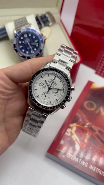 Video de Omega Speedmaster Moonwhacth 42mm - SUPER CLONE - AÇO/ MOSTRADOR BRANCO