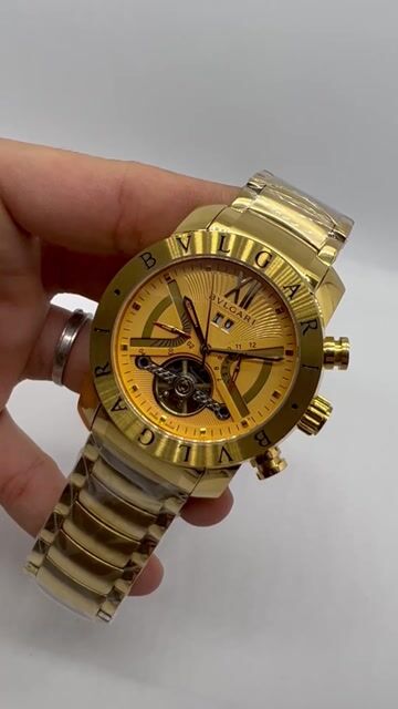 Video de Bvlgari Iron Man Tourbillon 47mm - AÇO DOURADO/MOSTRADOR AMARELO