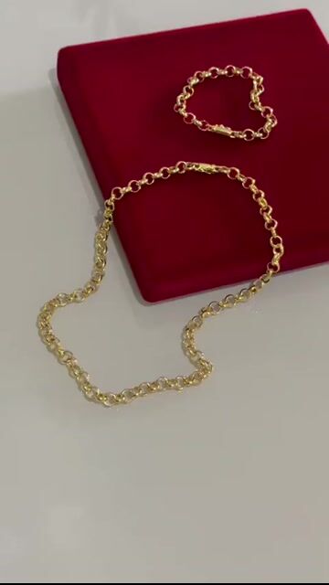 Video de Cordão e pulseira elo português 5m