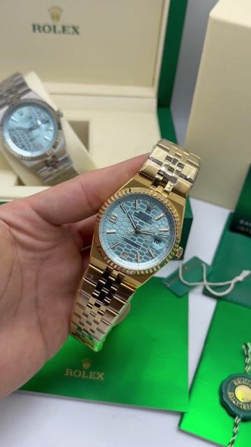 Video de Rolex Land-Dweller 40mm - Mostrador azul Tiffany/Bezel canelado dourado