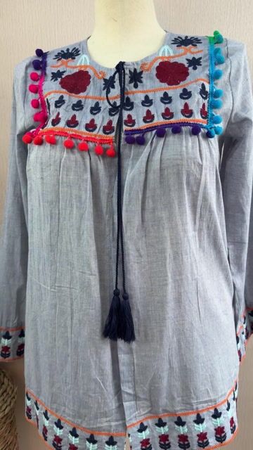 Video de Túnica Boho aberta na frente Cod:40