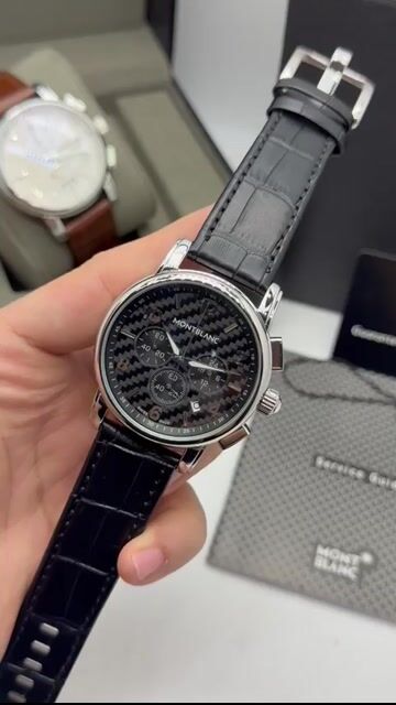 Video de Montblanc 43mm - AÇO/MOSTRADOR PRETO - COURO
