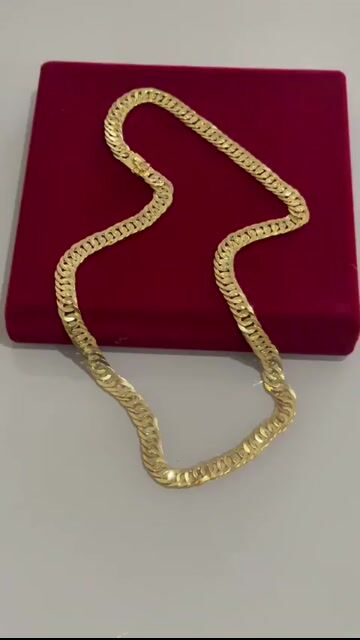 Video de Cordão laminado 10 mm duplo banhado a ouro