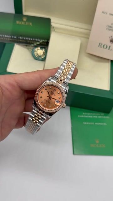 Video de Rolex Datejust - 32mm - Mostrador Laranja