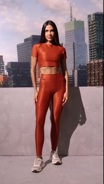 Vídeo de Legging Paula Canelada Telha