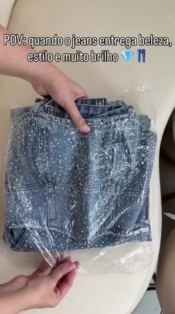 Video de Conjunto jeans bordado em strass