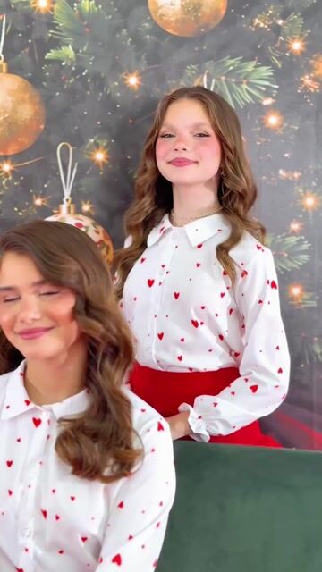 Video de Conjunto infantil corações vermelho Natal