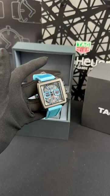 Video de TAG Heuer Mônaco 40mm - AÇO/MOSTRADOR SKELETON AZUL - SILICONE