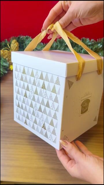 Video de Sacola Box- 18x18cm (Base) x 20cm (Altura) - Natal Iluminado - KIT 5 UNIDADES