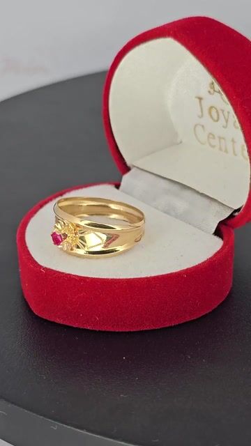 Video de Anillo Oro Rojo 18k Thompson Piedra Roja 1.8 Gr C2153