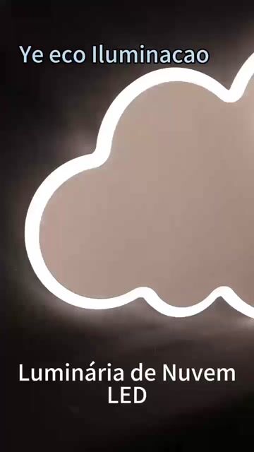 Video de Lustre Plafon De Teto Infantil Nuvem Led 53w Muda De Cor