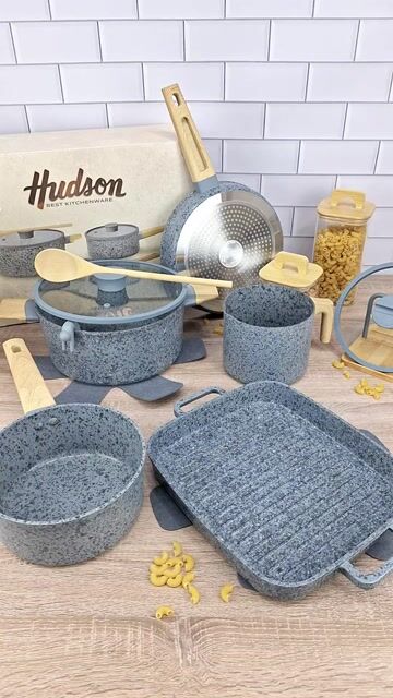 Video de Set 10 Piezas Juego De Ollas Jarro Antiadherente Stone Hudson