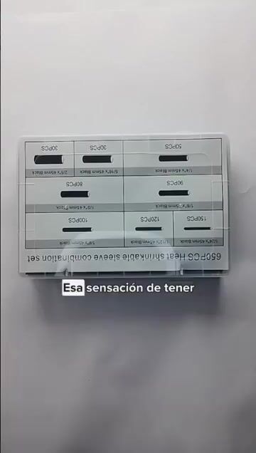 Video de Kit Tubo Termocontraible Combo 650 Piezas 1 A 10 Mm Negro