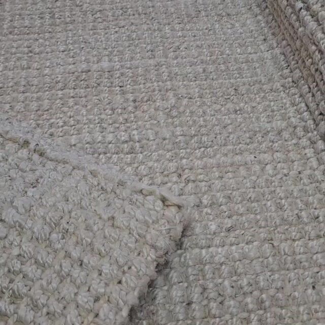 Video de Alfombra 1.60x2.30 Blanco Nudo Premium Yute Natural -