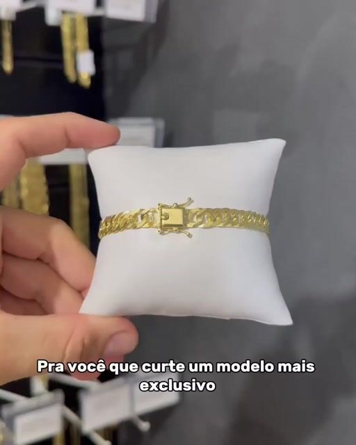 Vídeo de PULSEIRA GRUMET LAMINADA 8MM - 21CM (MOEDA ANTIGA)