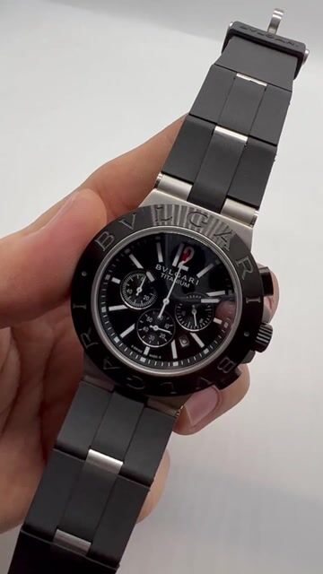 Video de Bvlgari Diagono Titanium Chronograph 44mm - AÇO/MOSTRADOR PRETO - SILICONE