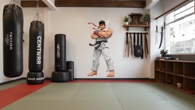 Vídeo de Adesivo Decorativo de Parede Autocolante Ryu Street Fighter