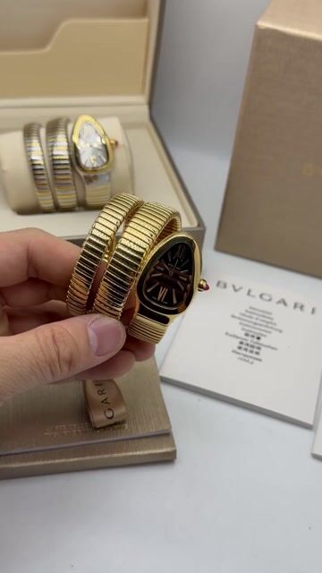 Video de Bvlgari Serpenti Tubogas 33mm - AÇO DOURADO/MOSTRADOR PRETO