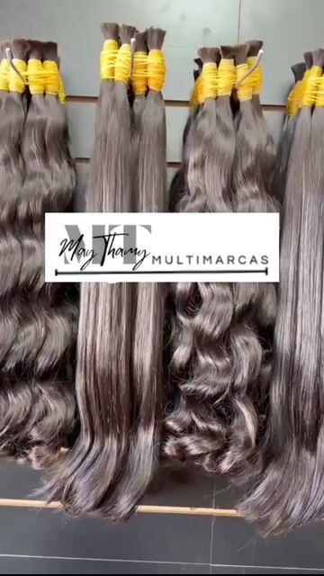 Video de Cabelo Humano Vietnamita Super Double Castanho Natural Liso Premium 100g