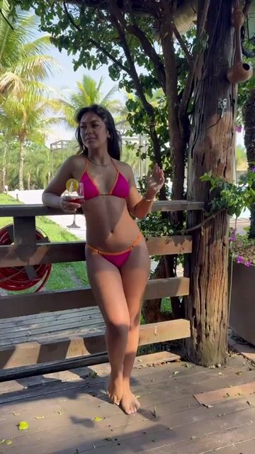 Vídeo de Biquini fita Solare Pink com laranja