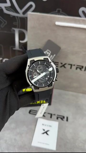 Video de EXTRI X6135 47mm - Aço/Mostrador Preto - SILICONE