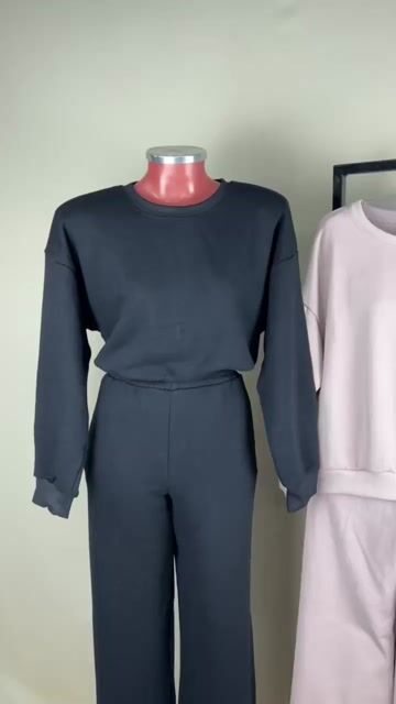 Video de Conjunto Moletom Feminino Calça Pantalona