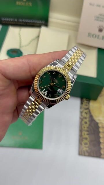 Video de Rolex Datejust - 32mm - Mostrador verde