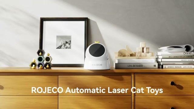 Vídeo de Brinquedo Laser Automático Interativo para Gatos — Rotação 360°