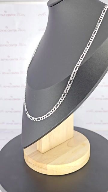 Video de Collar Cadena Plata 925 3x1 Figaro 13 Gr 60 Cm Mcs - C2336